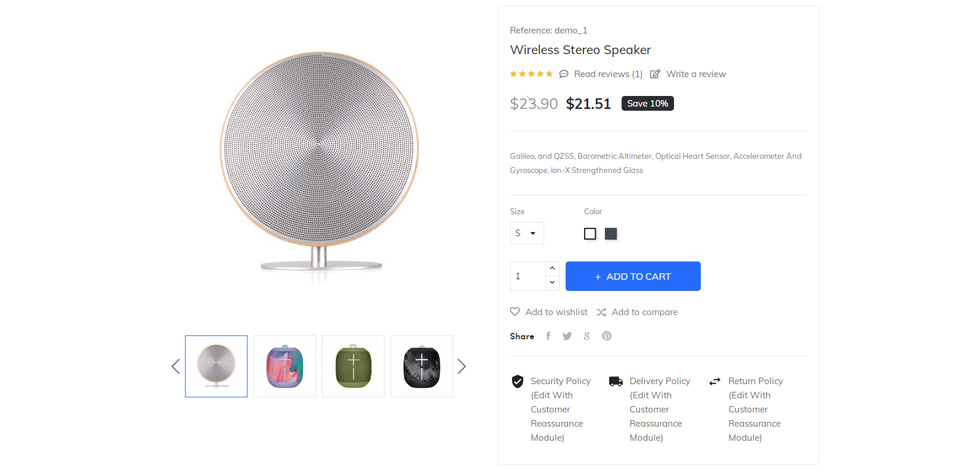 Product page