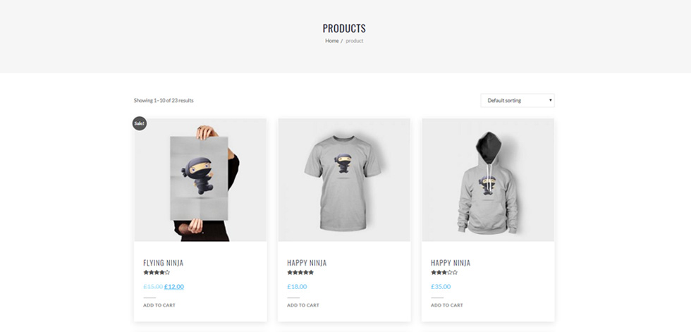 Shop page