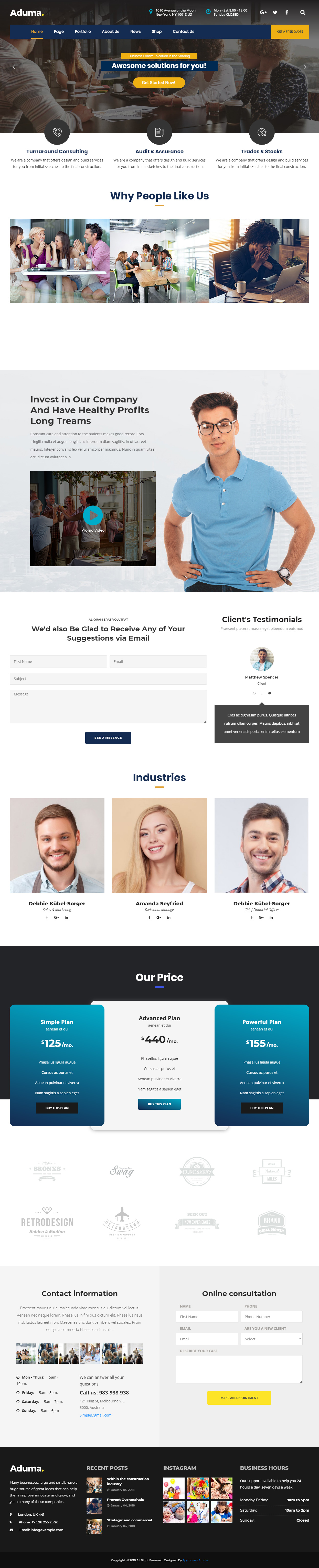 Aduma WordPress Business Consulting Theme