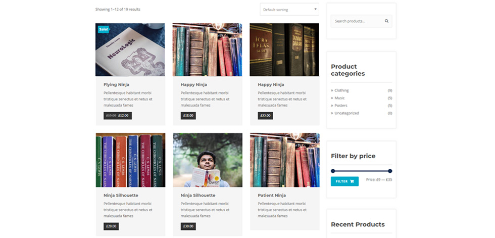Shop page