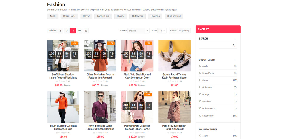 Category page