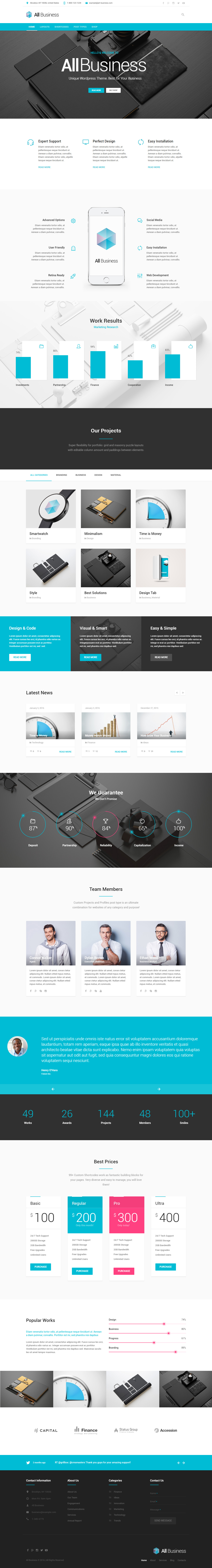 All Business WordPress Material Design Theme