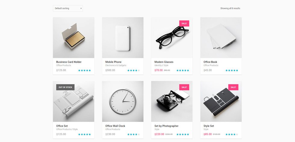 Shop page