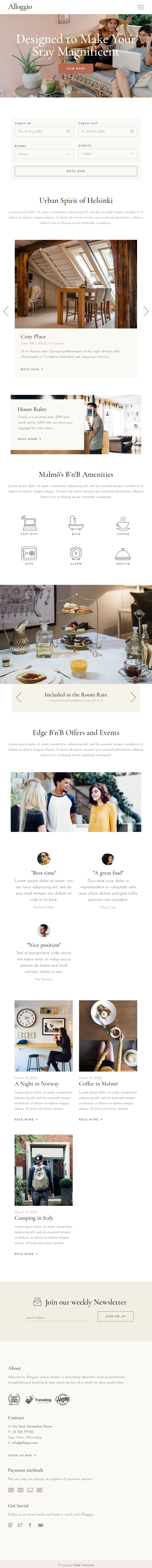 Alloggio – Premium Responsive Hotel and Apartment Booking WordPress Theme theme — Tablet preview