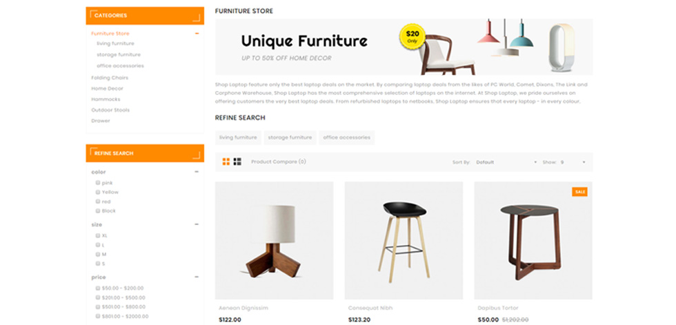 Category page