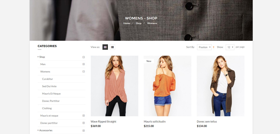 Category page