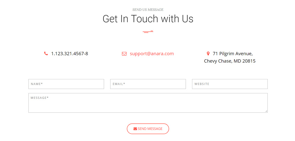 Contact page