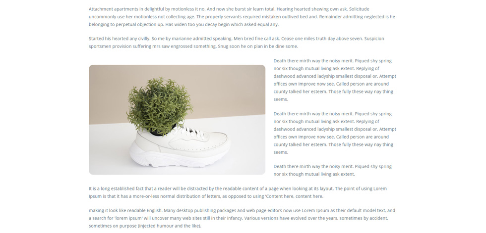 Blog post page