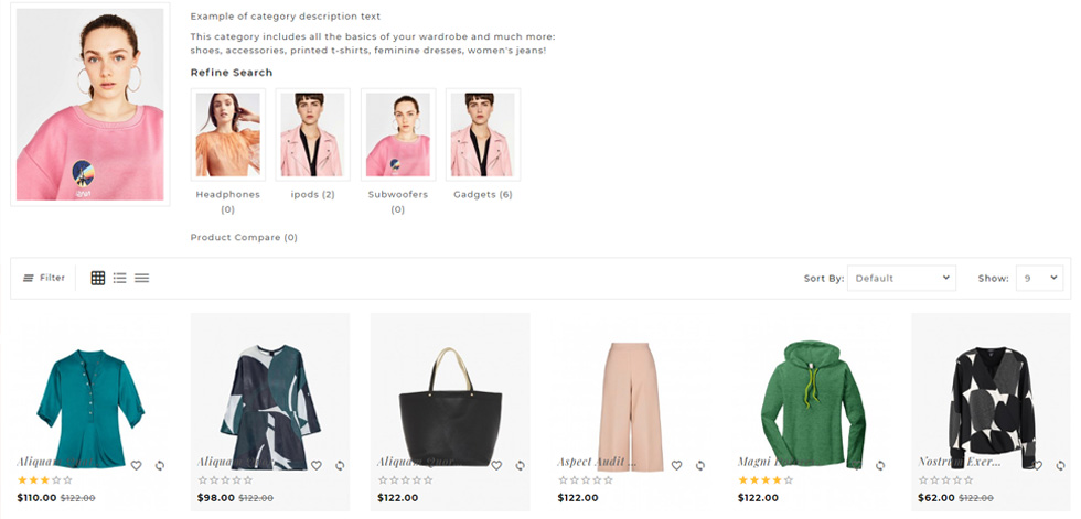Category page