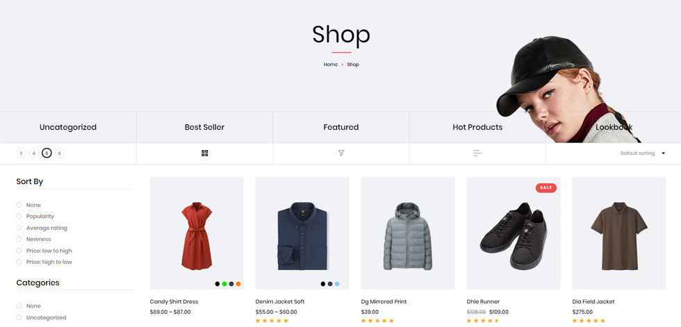 Shop page