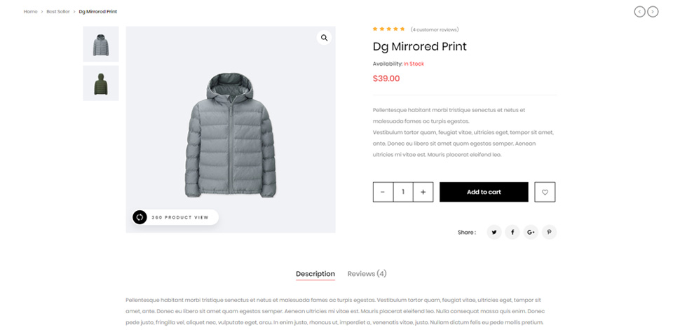 Product page