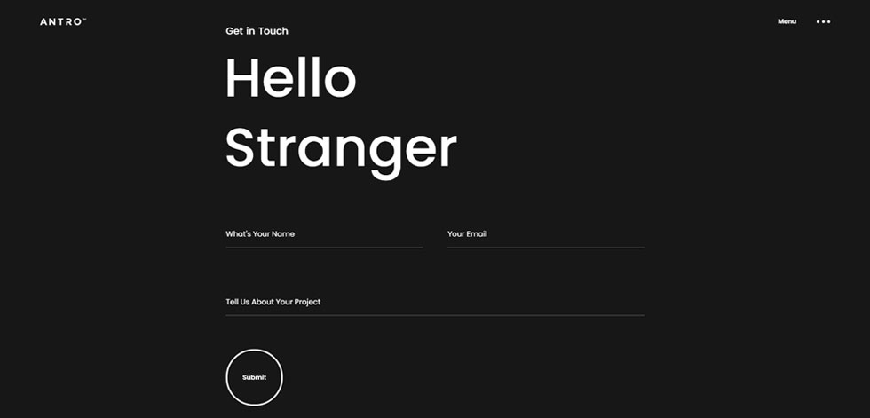 Contact page