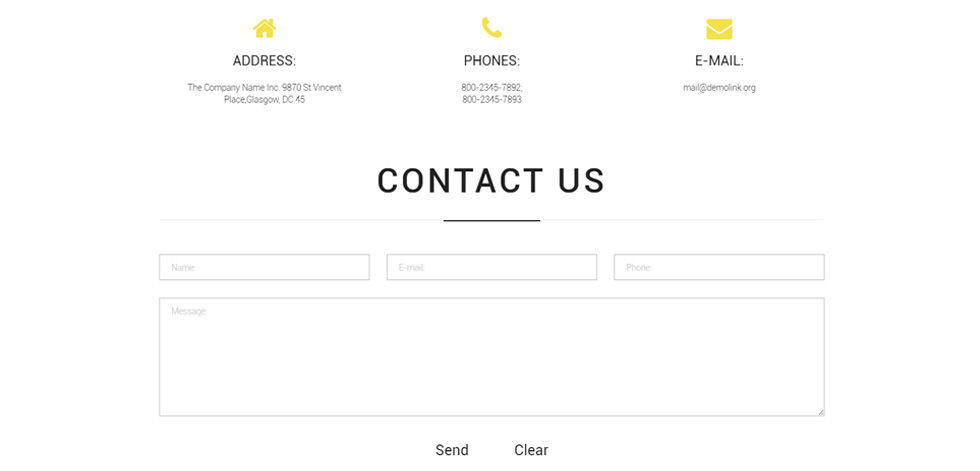 Contact page