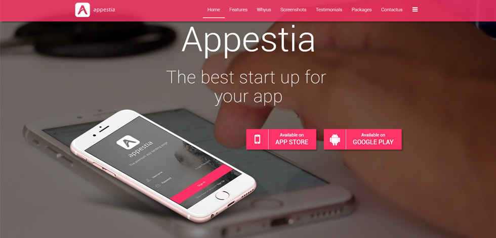 Welcome screen