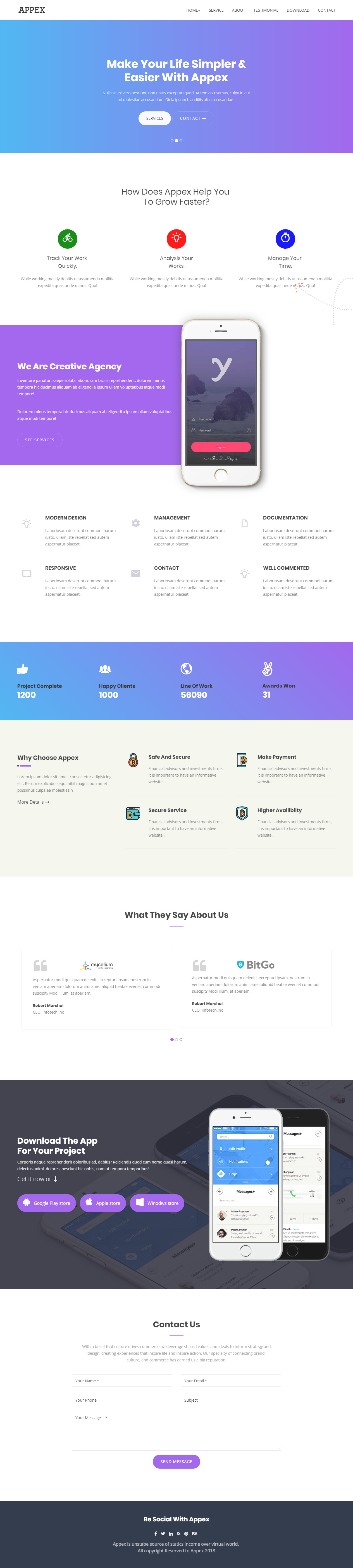Appex HTML5 Mobile App Template
