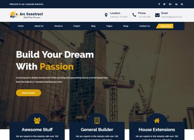 10 Latest Construction Company HTML5 Templates 2018
