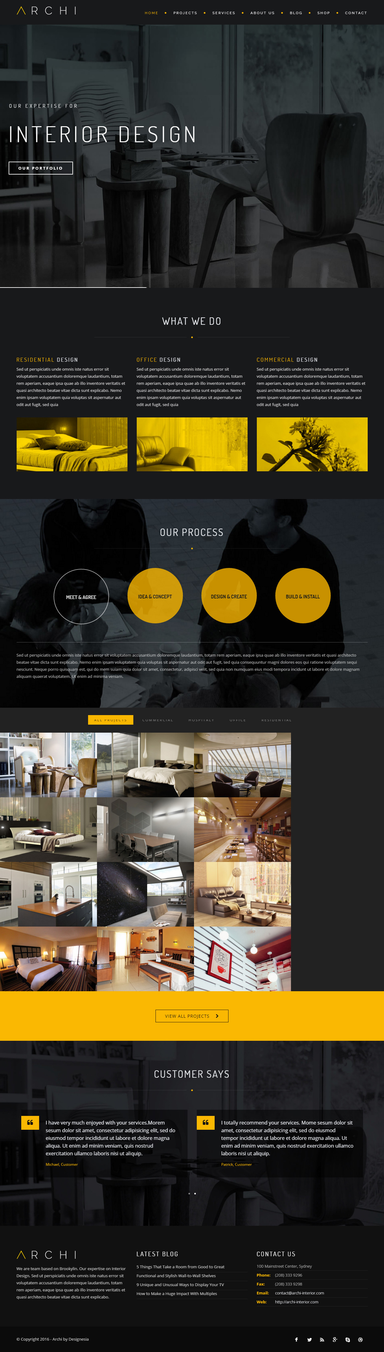 Archi Drupal Interior Design Theme