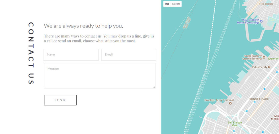 Contact page