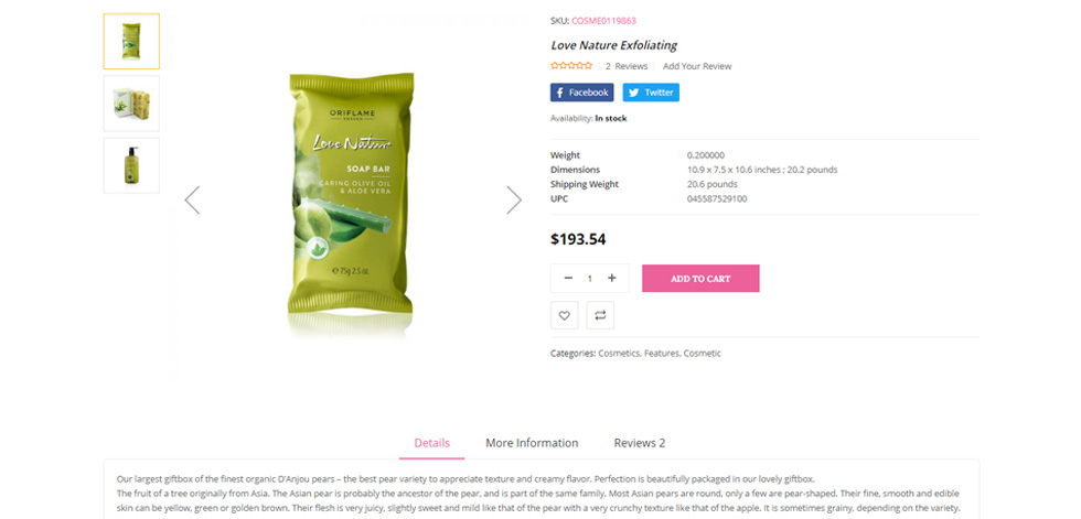 Product page