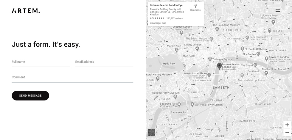 Contact page