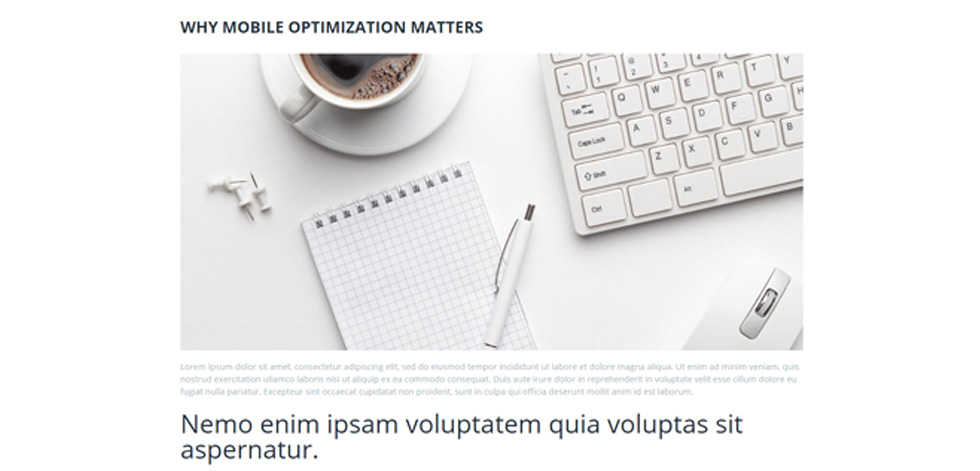 Blog post page