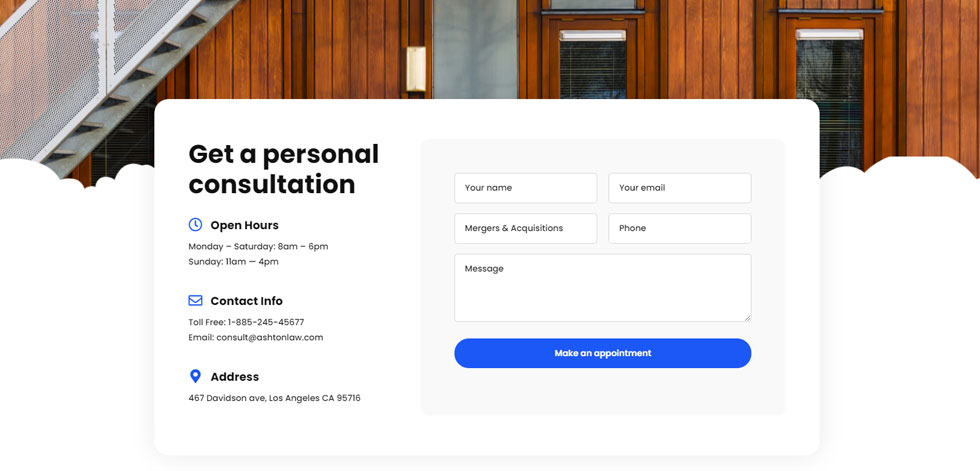 Contact page