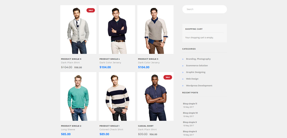 Shop page