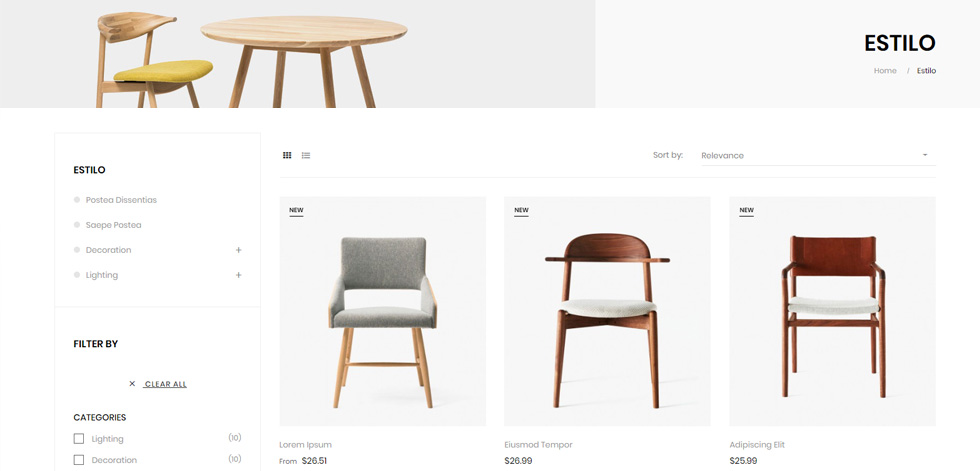 Category page