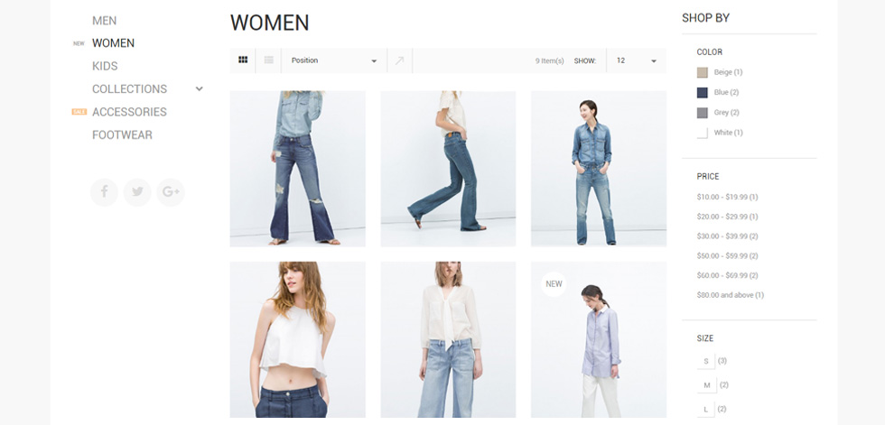 Category page
