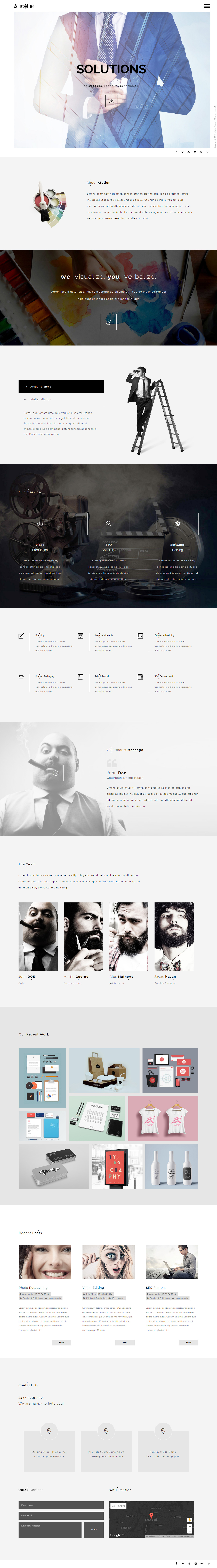 Atelier Adobe Muse Video Background Templates