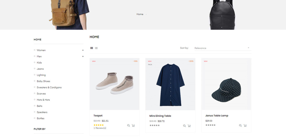 Category page