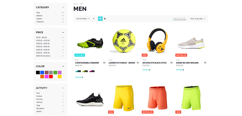Category page