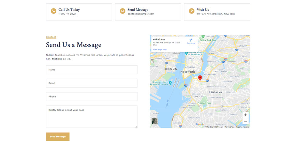 Contact page