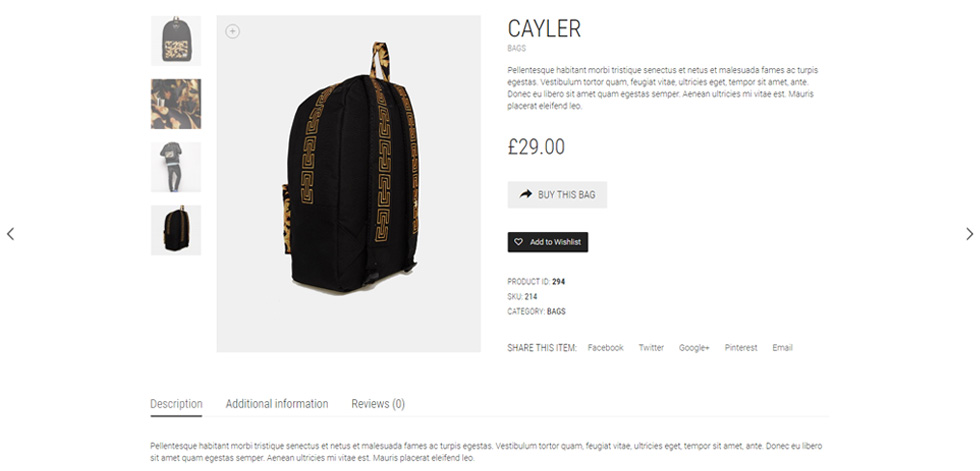 Product page