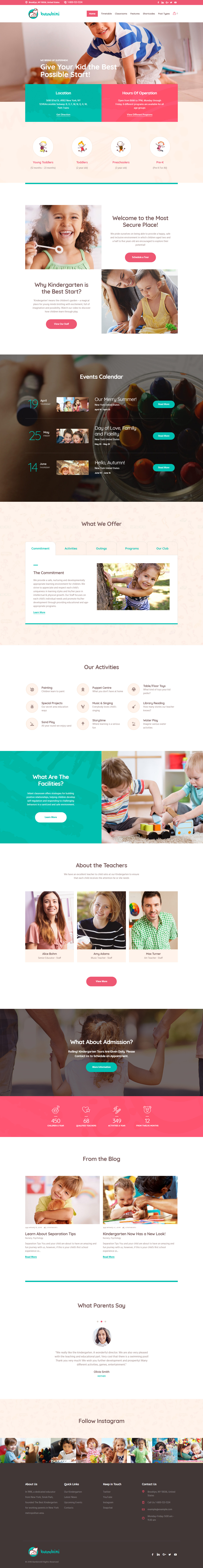Bambini WordPress Event Calendar Theme