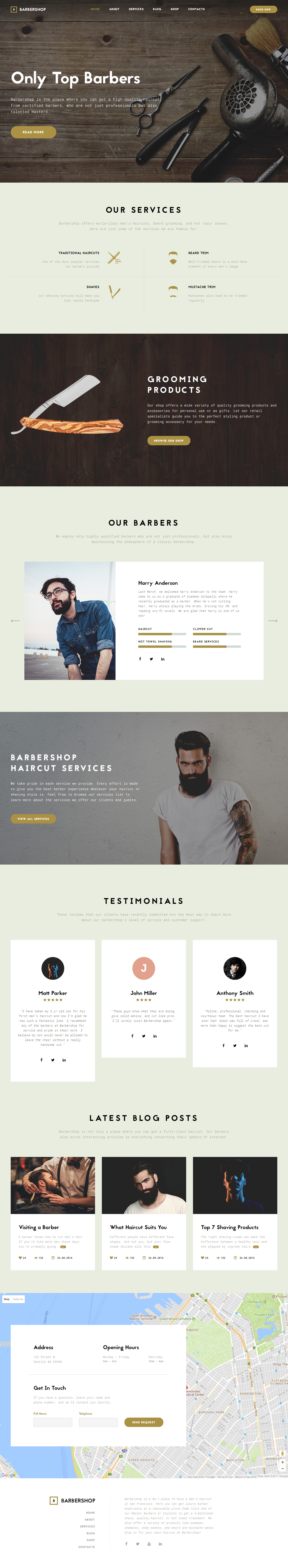 Barbershop Barber HTML Template