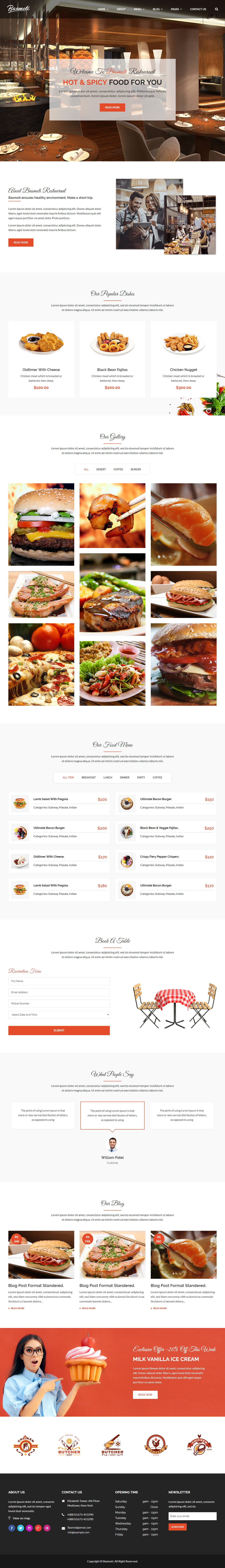 Basmoti Bakery Website Templates