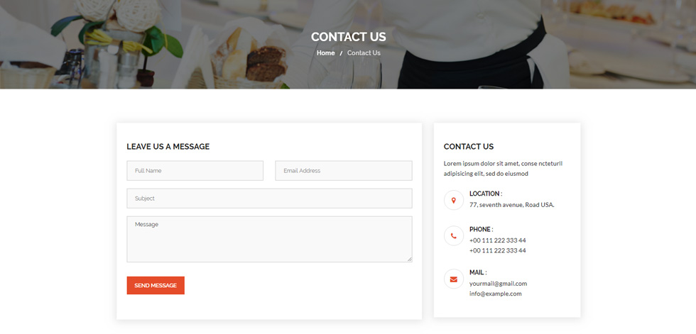 Contact page