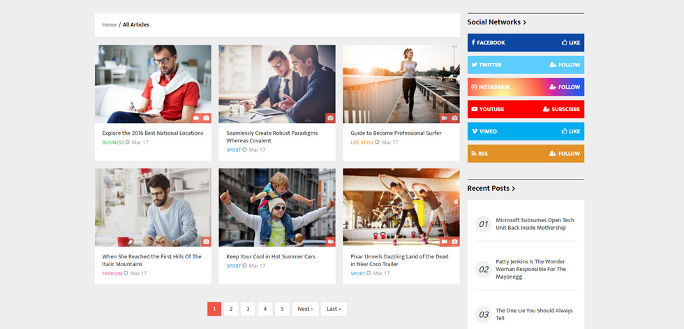 Category page