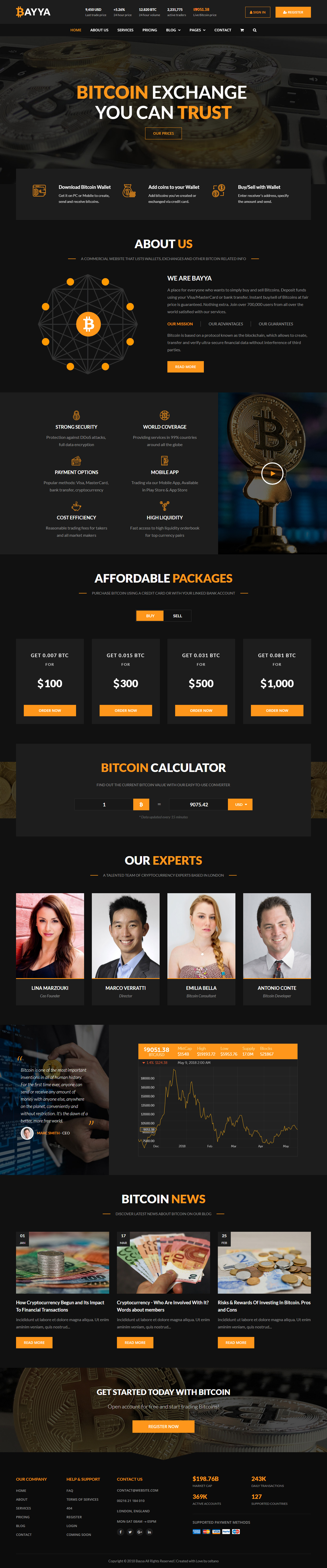 Bayya Cryptocurrency Bootstrap Templates