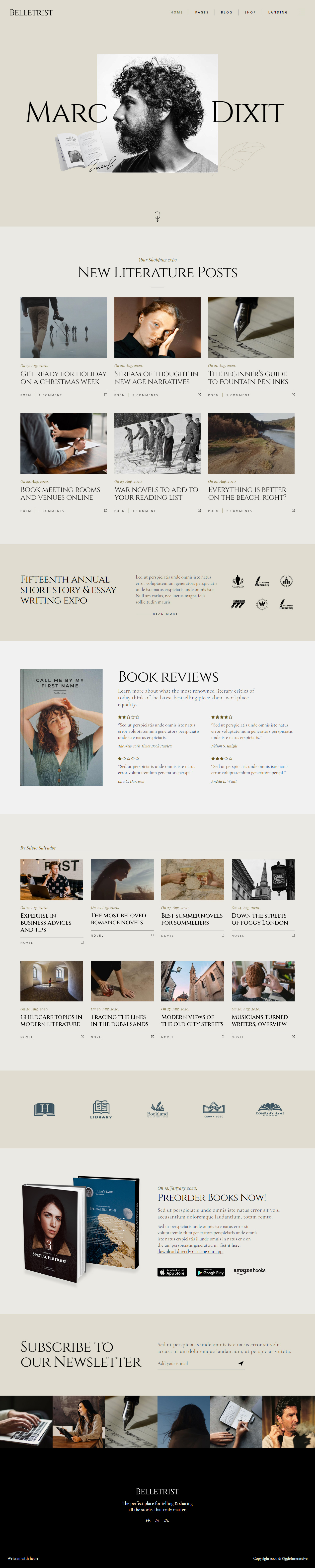 Belletrist WordPress WPBakery Page Builder Themes