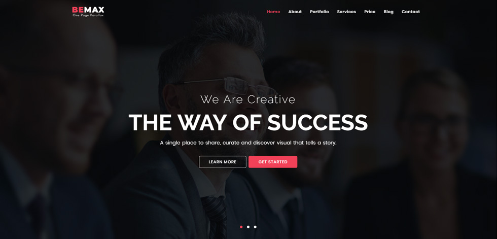 Welcome screen