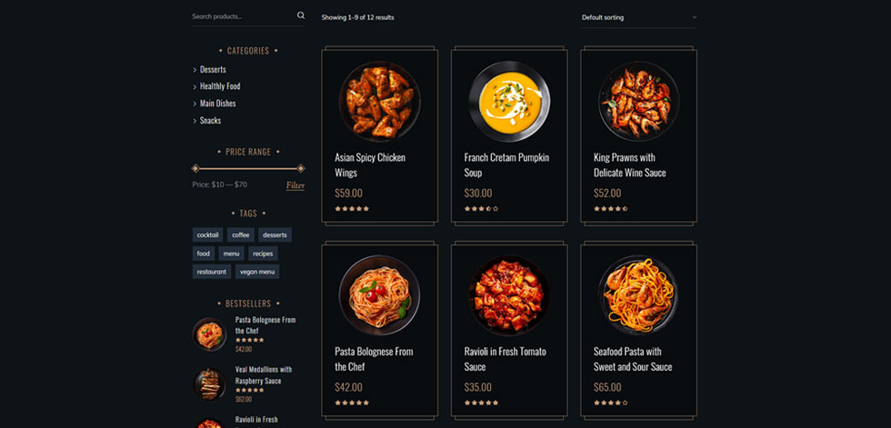 Shop page