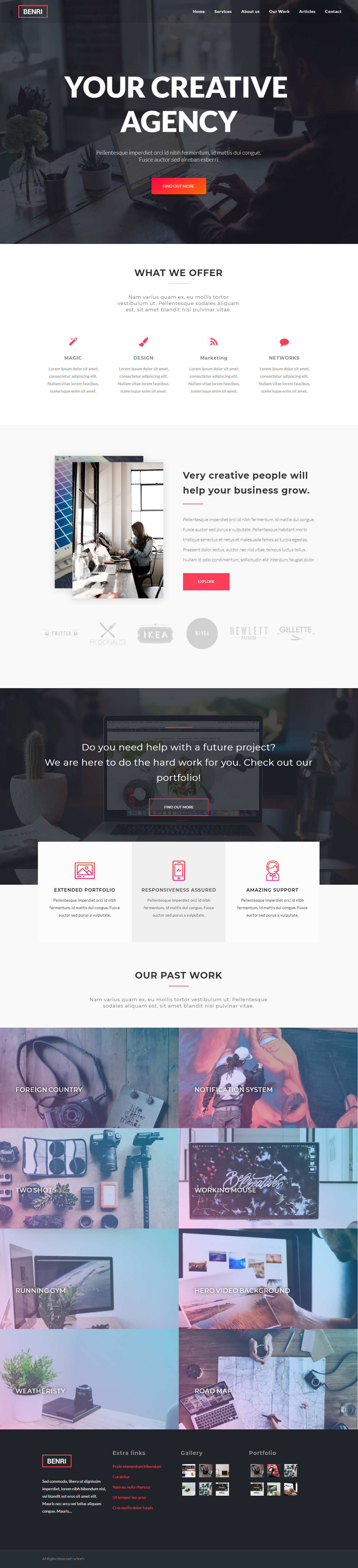 Benri Video Background WordPress Themes