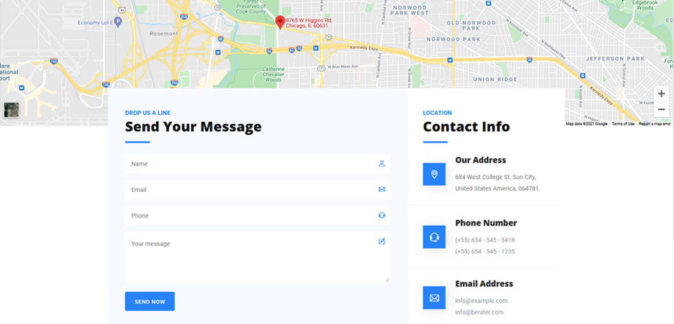 Contact page