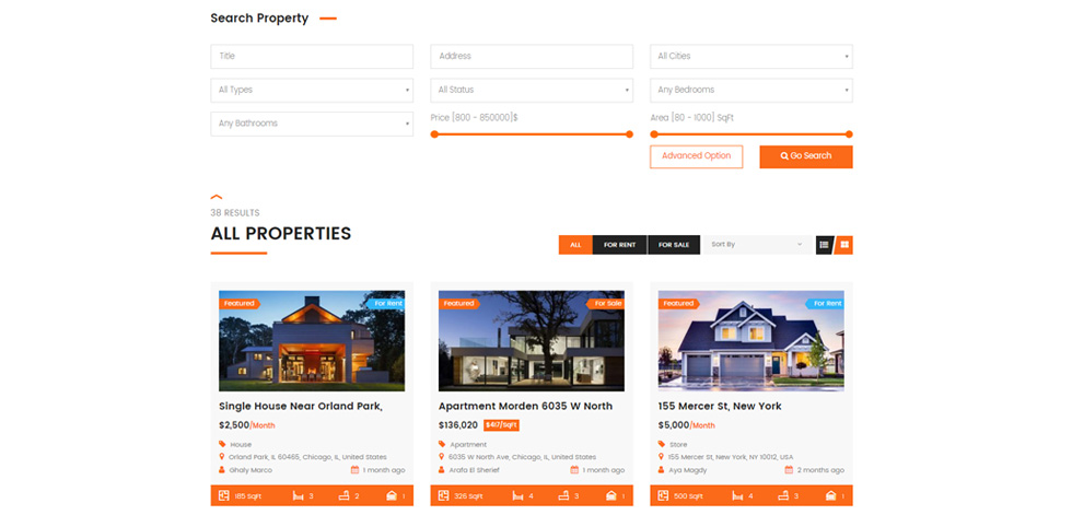Property listing