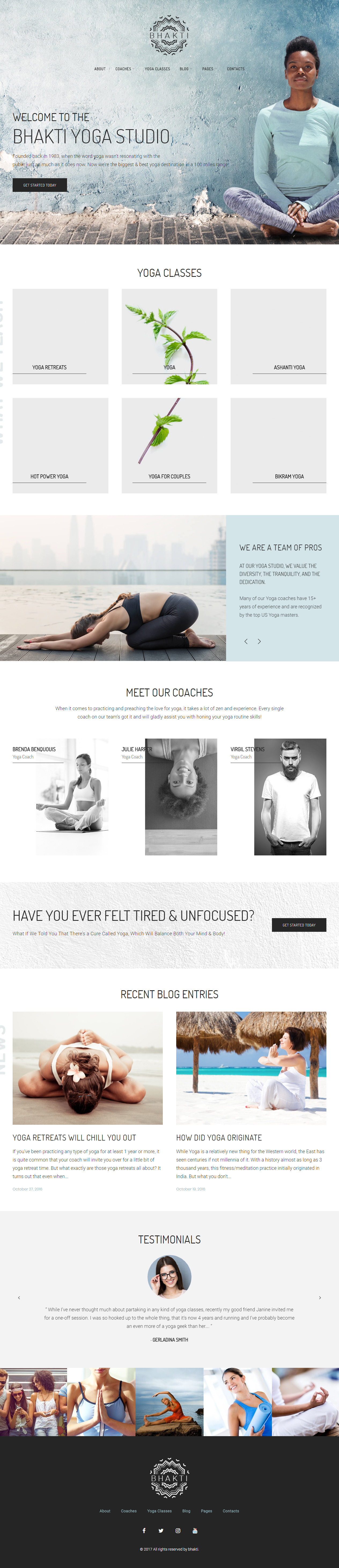 Bhanti WordPress Yoga Theme