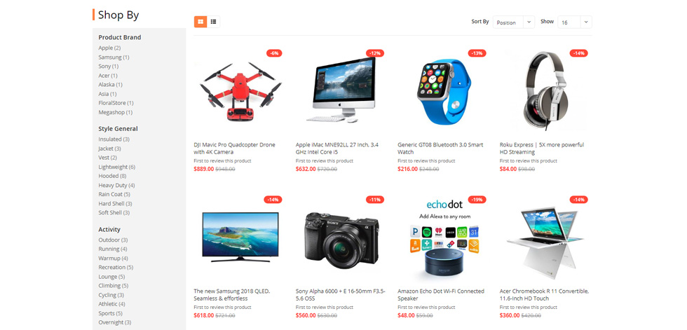 Category page