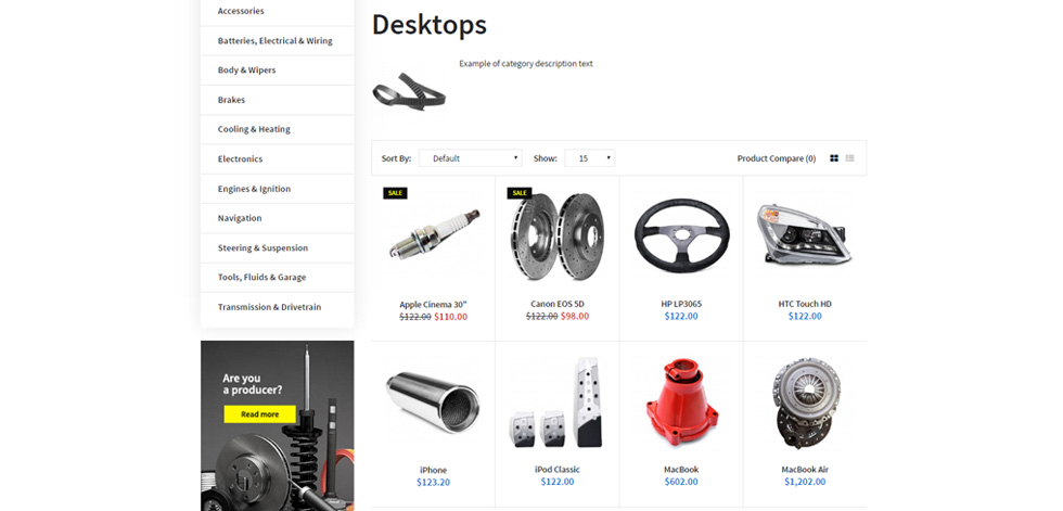 Category page