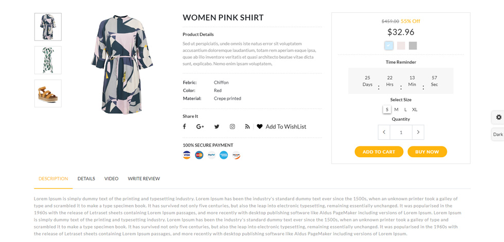 Product page